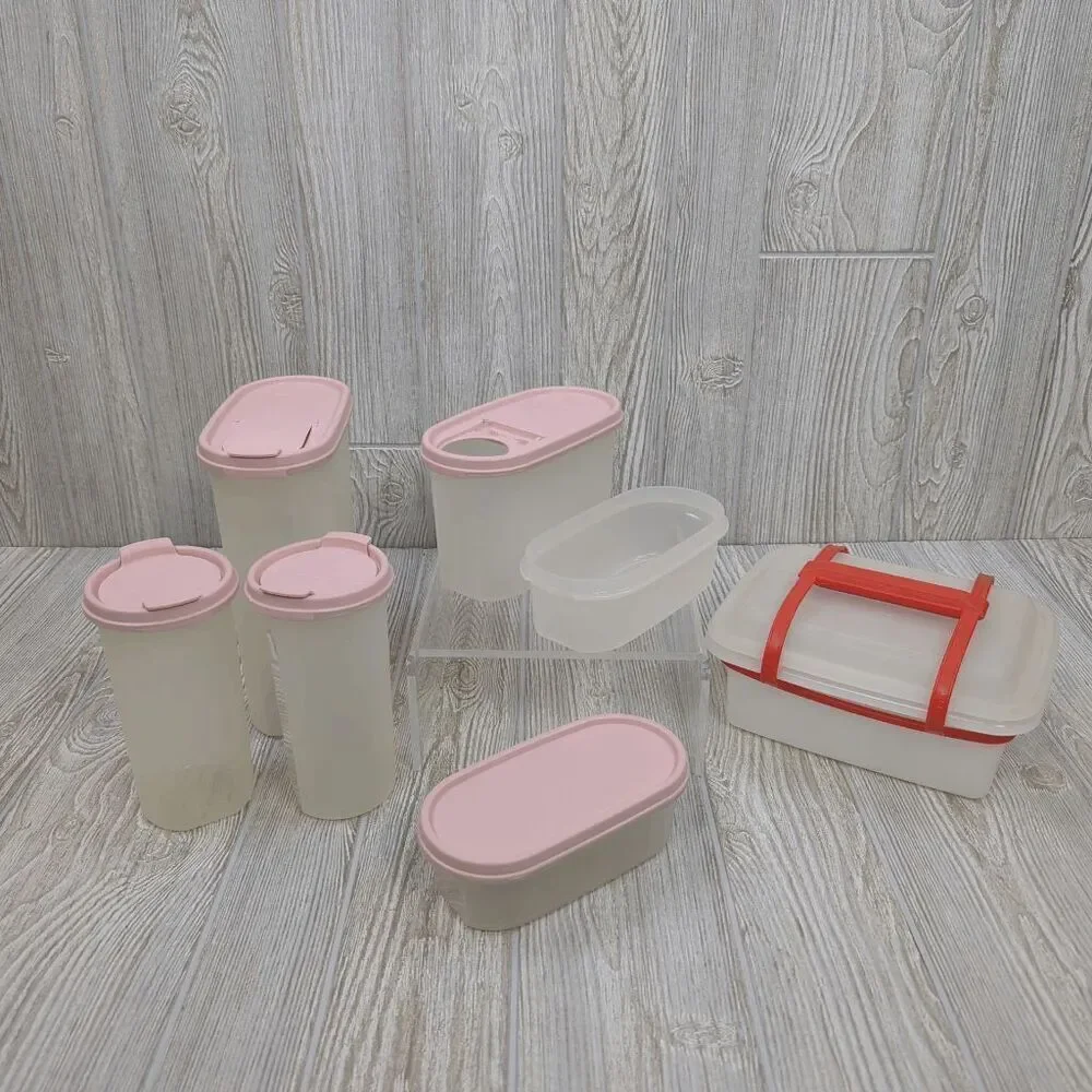 Vintage Tupperware Modular Mates Pantry Storage Set with Lids 7 Piece Set